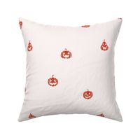 Small Laughing jack'o'lanterns - cream and pumpkin