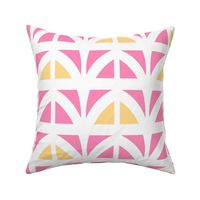 Modern Geometric in Pink, Yellow, and White - Large - Bright and Colorful, Playful Abstract, Kids Color Confident