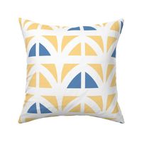 Modern Geometric in Yellow, Navy Blue, and White - Large - Bright and Colorful, Playful Abstract, Kids Color Confident