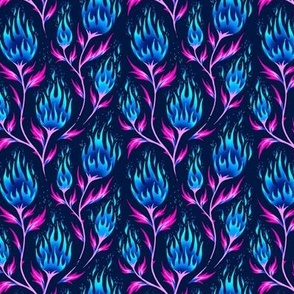 Fire Flower - Navy Pink - SMALL