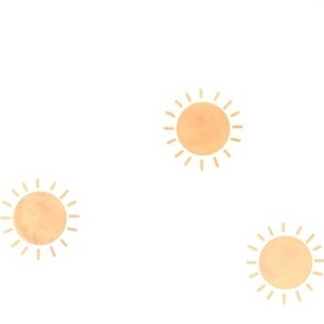 Sunny sky nursery pattern - white