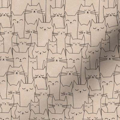 Sleepy Cats Khaki - small