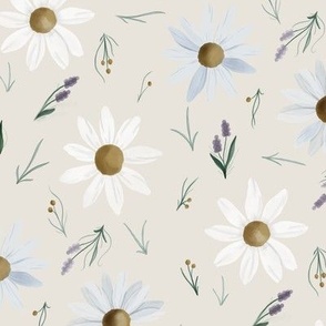 Large -Easter Daisy - Sand Beige