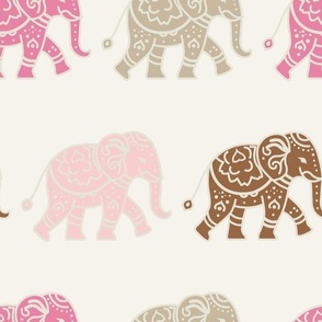 Elephant Indian Style Pink