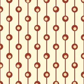 Warm minimalism - circles and lines - red and beige 2