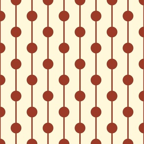 Warm minimalism - circles and lines - red and beige 3