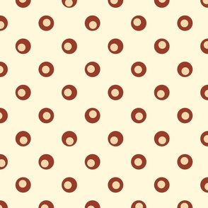 Warm minimalism - circles - red and beige 4