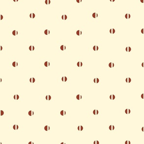Warm minimalism - small half circles  - red and beige 6