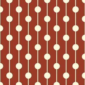 Warm minimalism - circles and lines - beige on red 3