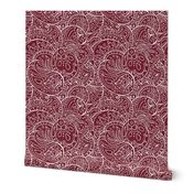 Dark red paisley 