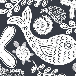 Beach Finds with Paisley White on charcoal grey