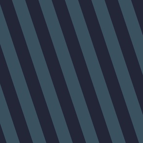 Moody Diagonal Navy Stripes // Navy, Grey Blue, Ice Blue 