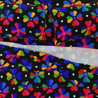 pop art  multicolor flat flowers