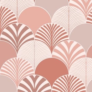 large scale warm minimalism scallop pink