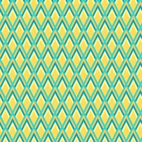 Geometric zigzag yellow, green, blue