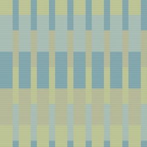 Neutral Offset Stripes in Soft Cornflower Blue, Moss, and Gray