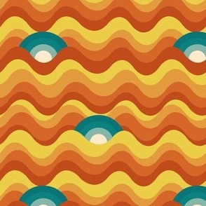 Sunshine Waves (6") - blue, orange, yellow (ST2024SW) 
