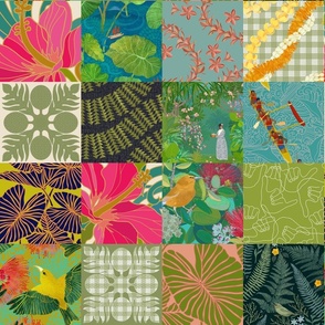 Hawaiian Patchwork Quilt 4.5 inches
