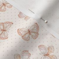 Blush Butterflies – Butterfly Fabric Nature Nursery Girl Fabric (pearl) 