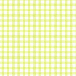 Pale lime gingham - large