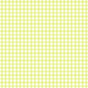 Pale lime gingham - small