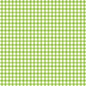 Bright lime gingham - small