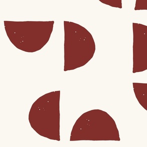minimal textured halfcircle_red_large  