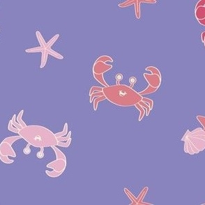 'Cheeky Crabs' on Purple