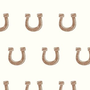Horseshoes - Lucky Western - brown - LAD24