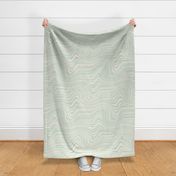 swirling stripes hand drawn-  cream and light pastel green - large scale