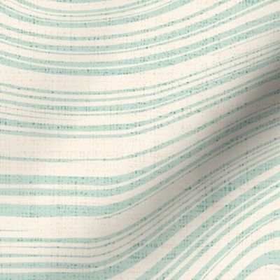 swirling stripes hand drawn-  cream and light pastel green - large scale