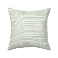 swirling stripes hand drawn-  cream and light pastel green - large scale