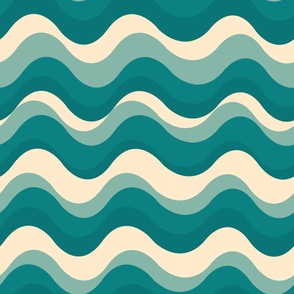 Beach Waves (24") - blue, cream (ST2024BW) 