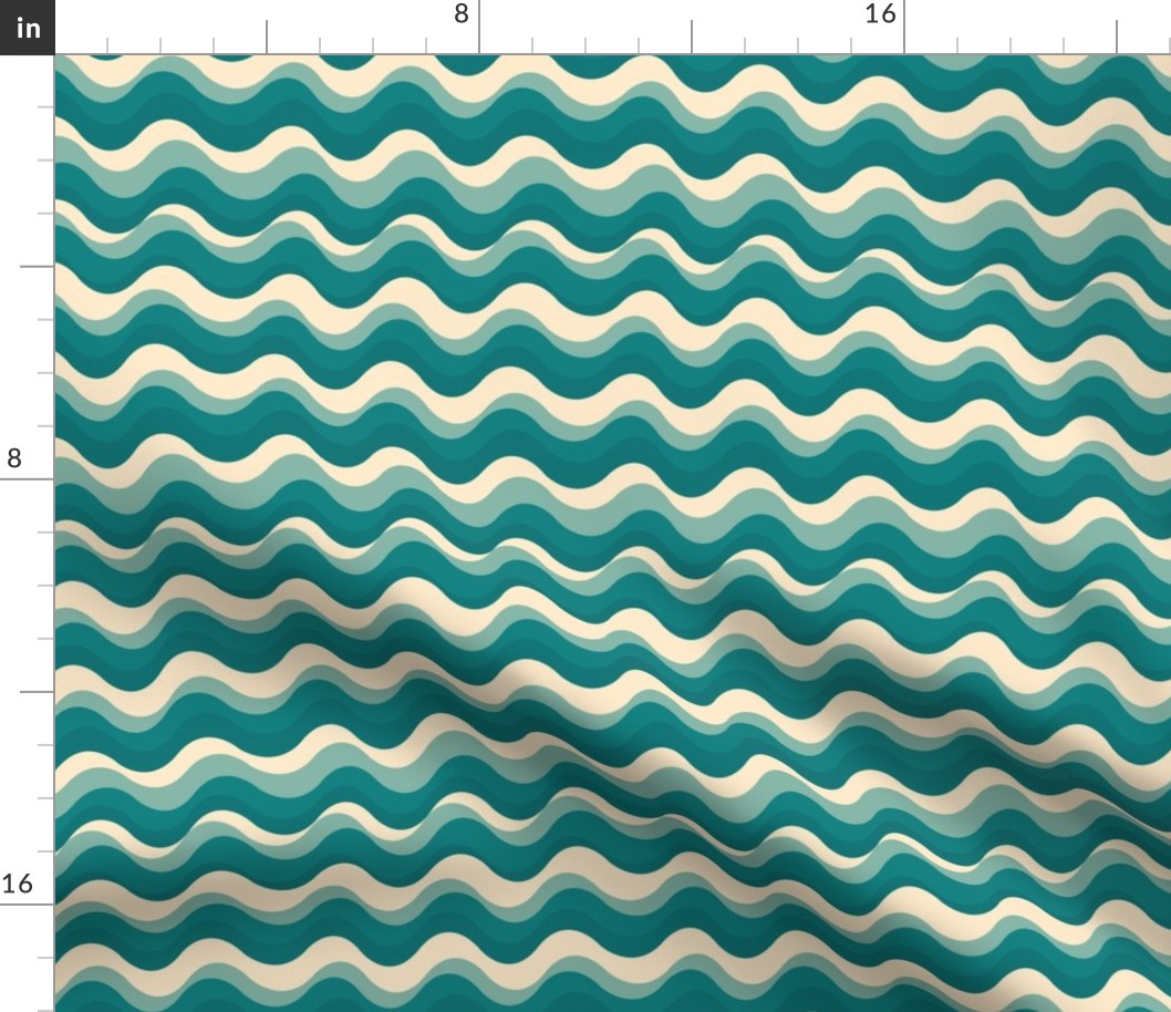 Beach Waves (6") - blue, cream (ST2024BW)