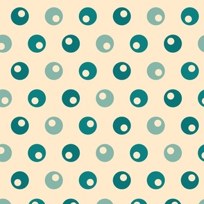 Bubble Polka Dots (24") - cream, blue (ST2024BPD) 