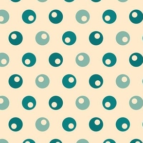 Bubble Polka Dots (12") - cream, blue (ST2024BW) 