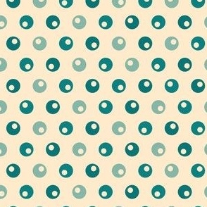Bubble Polka Dots (6") - cream, blue (ST2024BW) 