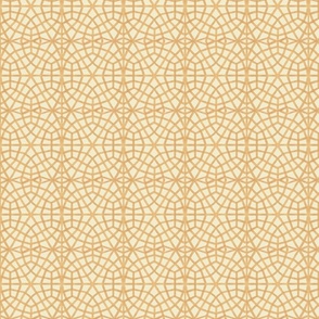 Moroccan Ornate Grid Pattern Tan - Small Scale