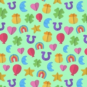 Papercut Lucky Charms on green