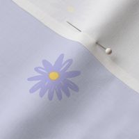 (S) Minimalist Spring Aster Flowers in Pastel Purple and Yellow