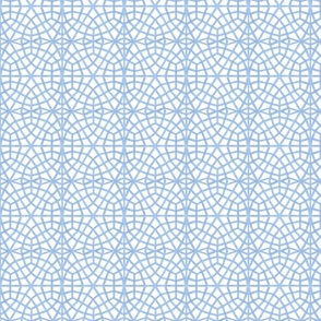 Moroccan Ornate Grid Pattern Blue - Small Scale