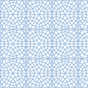 Moroccan Ornate Grid Pattern Blue - Medium Scale