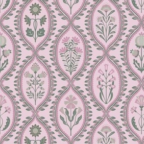 vintage floral - neesha pink