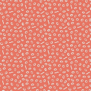 Squiggle Dots Tomato Red