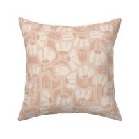(M) Elegance Abstract Floral in Blush Pink/ Eggshell White