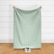 Moroccan Ornate Grid Pattern Green - Small Scale