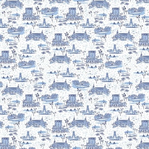 Palm Beach toile blue and navy