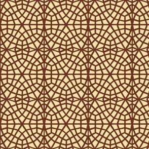 Moroccan Ornate Grid Pattern Sienna - Medium Scale
