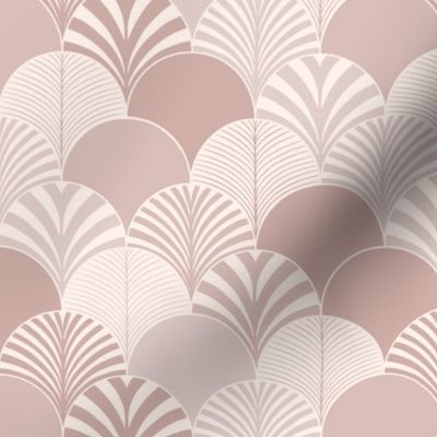 warm minimalism scallop in dusty pink  wave
