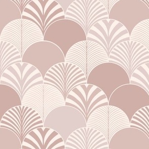 warm minimalism scallop in dusty pink  wave